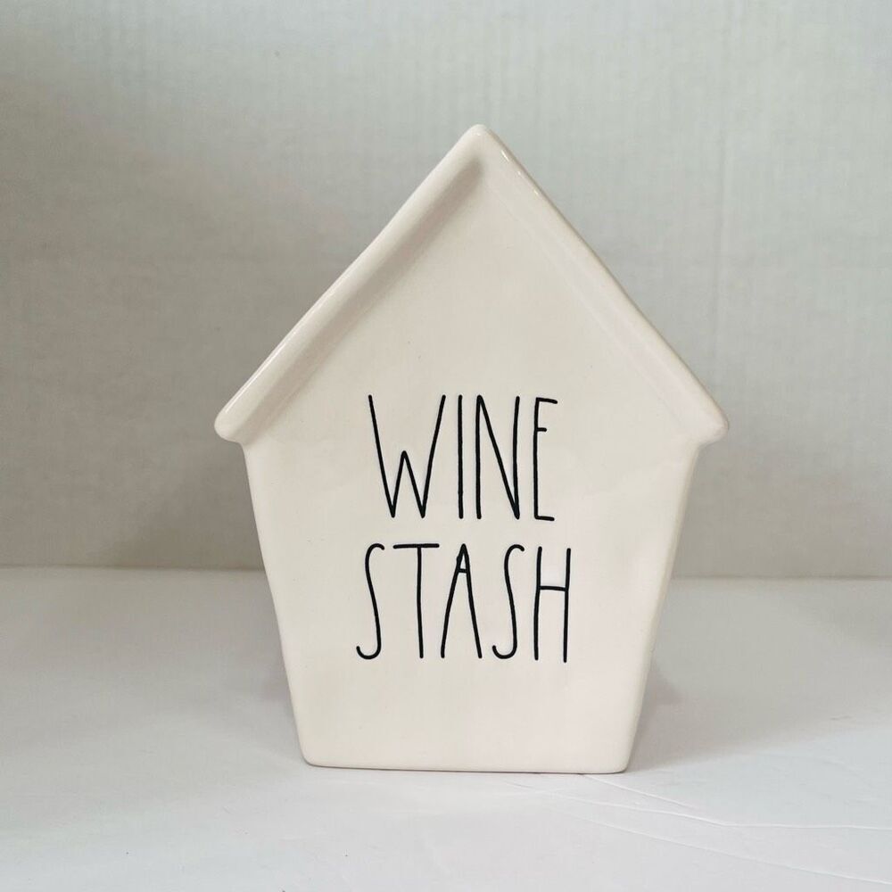 Rae Dunn WINE STASH Money Bank   EUC